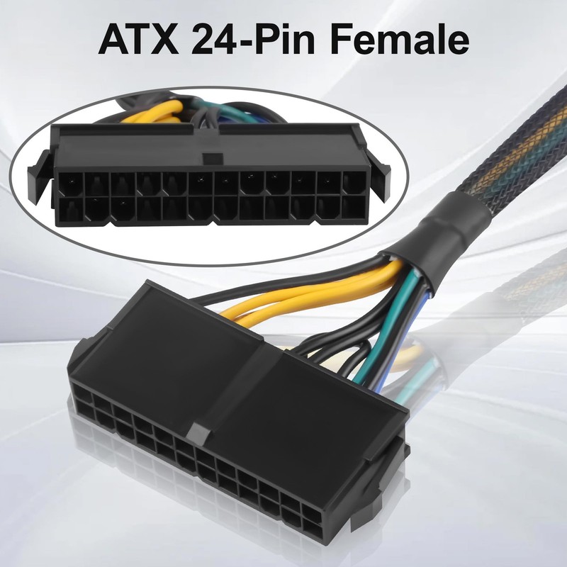 ATX 24 Pin To 10 Pin Power Adapter Cable 18AWG 30cm For Motherboard PSU gallery