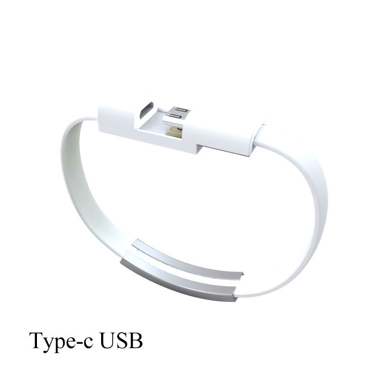Bracelet Wrist Band USB Charging Charger Data Sync Cable Cord For iPhone Samsung