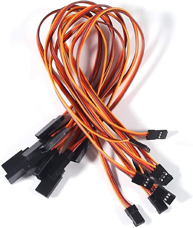 10-Pack 30cm 3-Pin RC Servo Extension Cables - Female to Male, Orange, for RC... gallery