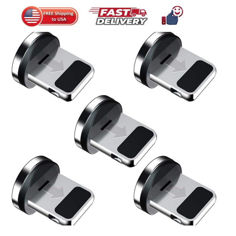 Magnetic Connector Tip Heads 5-Pack Magnetic Adapter 360° Rotating Strong Mag…