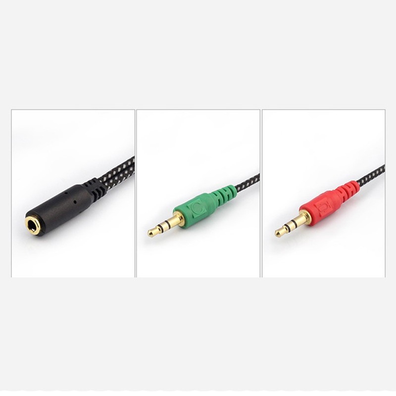 Female To 2 Male Audio Adapter Headset Splitter Cable For Pc Laptop Microphone gallery