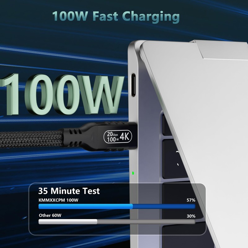 USB C Cable 3.2 Gen 2 Data Transfer 16.5 FT 100W PD 4K@60Hz Video Monitor gallery