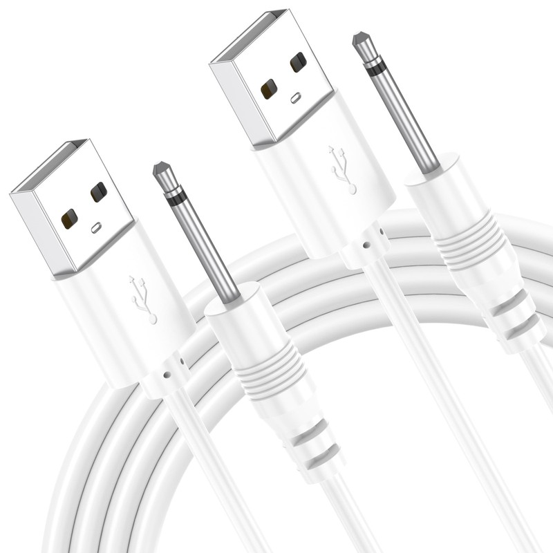 2 Pack DC Charging Cable, USB to DC 2.5mm Fast Charger Cord Adapter – 2.5mm M…