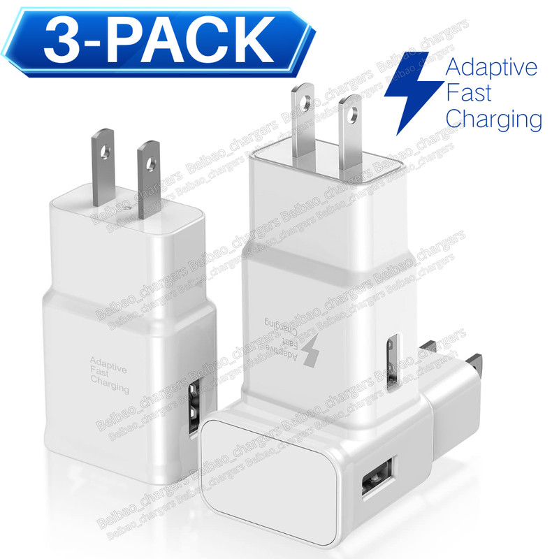 3Pack USB Fast Charger Block Wall Power Adapter Head For Samsung Android Google