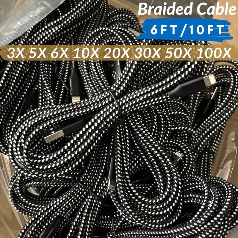 Fast Charger Cable Heavy Duty Charging Cord For iPhone 7 8 SE XR 11 12 13 14 Lot
