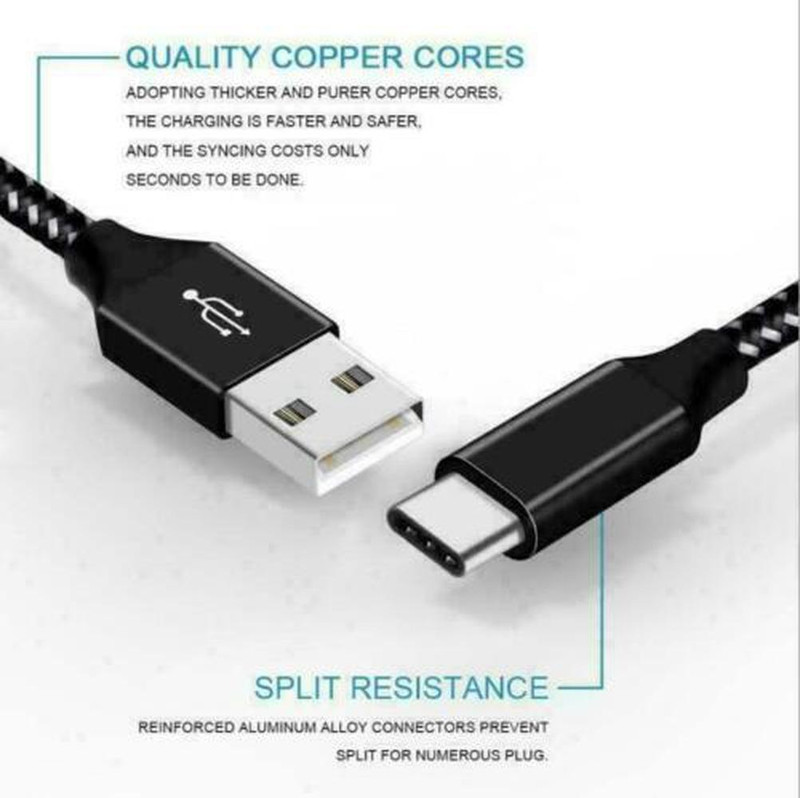 USB Wall Power Adapter Fast Charger 10Ft Long Type C Cable For Samsung Android gallery