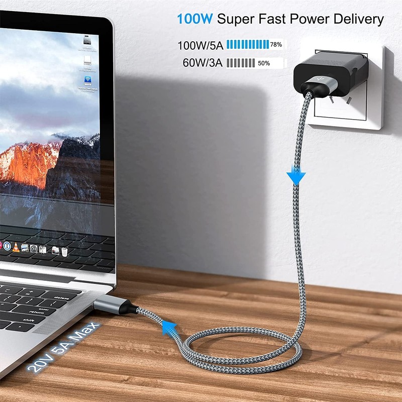 Braided USB C Type-C Fast Charging Data SYNC Charger Cable Cord 3/6/10FT LONG US gallery