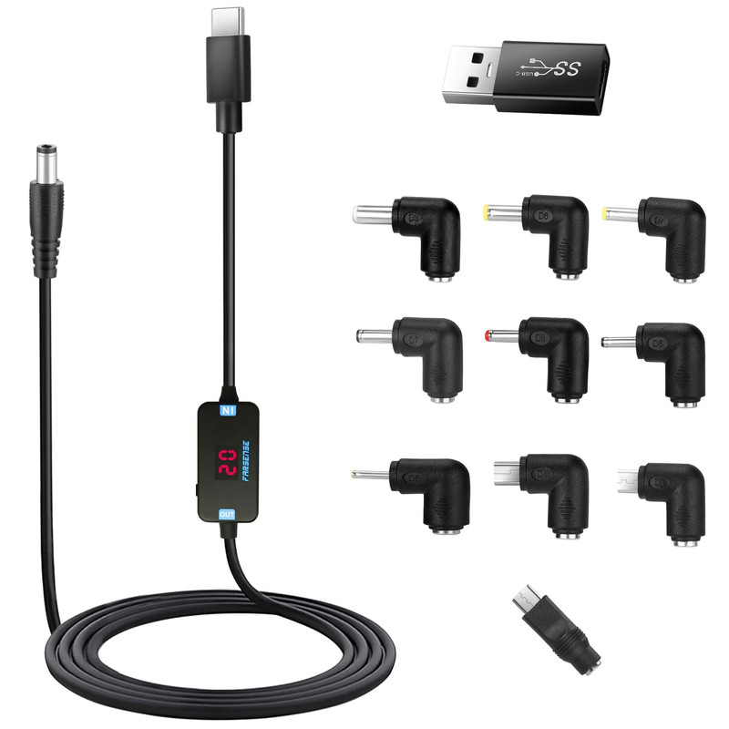 USB C to DC Adapter,Barrel PD Trigger Cable with 10 Connector Tips,Usb gallery