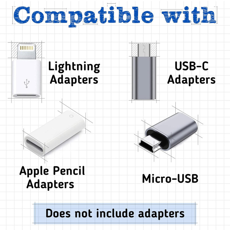 [5-Pack] Charging Cable Keeper/Adapter Tether/Holder, Compatible with Apple Penc gallery