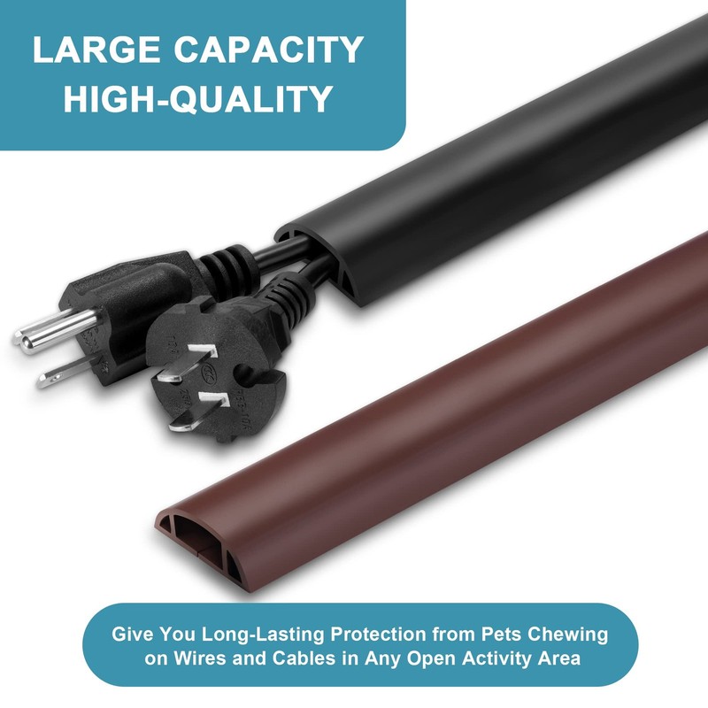 Floor Cable Cover 3ft Brown, LZEOY Cord Covers for Wires on Small-3ft, Brown gallery