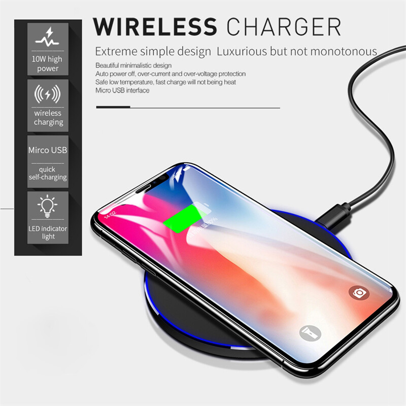 60W Wireless Fast Charger Charging Pad Dock for Samsung iPhone Android Phone gallery