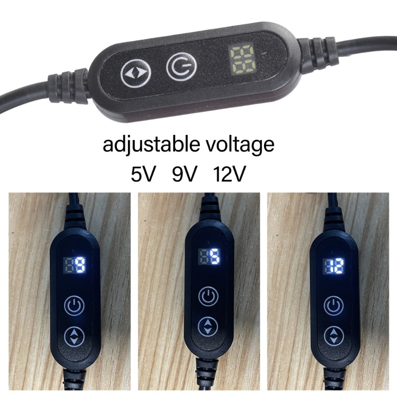 Power Cable Type C to 5.5mmx2.1mm Male Power Cord 5V 9V 12V 15V 20V for Router gallery