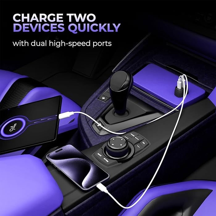 For Galaxy Tab S7/S9/S10/FE/Plus - Fast PD Car Charger 60W gallery