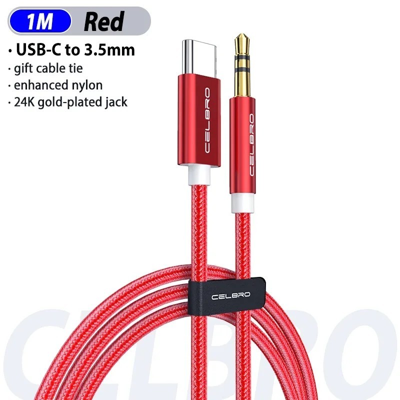 USB Type-C to 3.5mm AUX Audio Adapter Cable, Type C Male to Aux Cord for Car & H