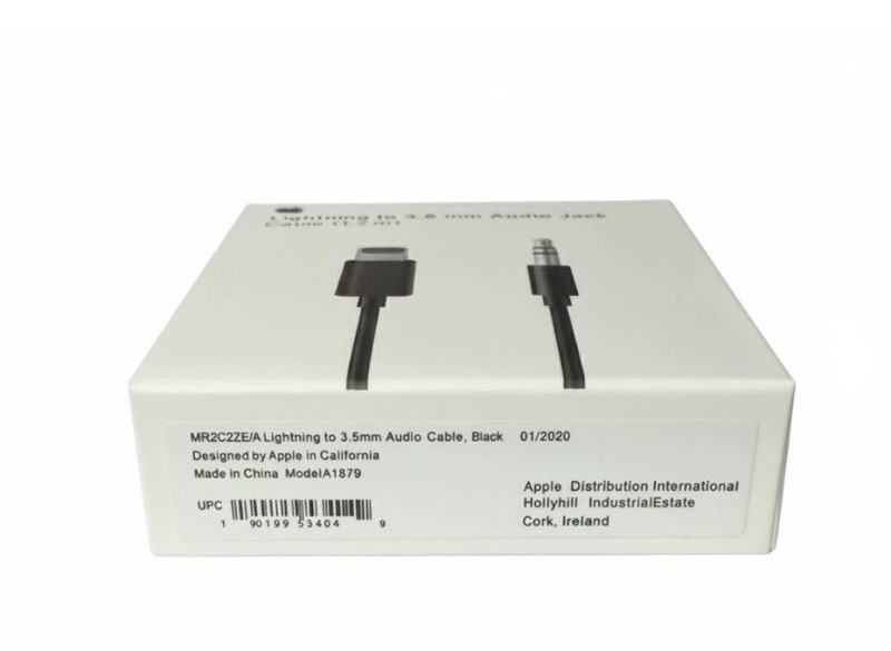 APPLE LIGHTNING TO 3.5MM AUDIO JACK CABLE ADAPTER - BLACK A1879 gallery