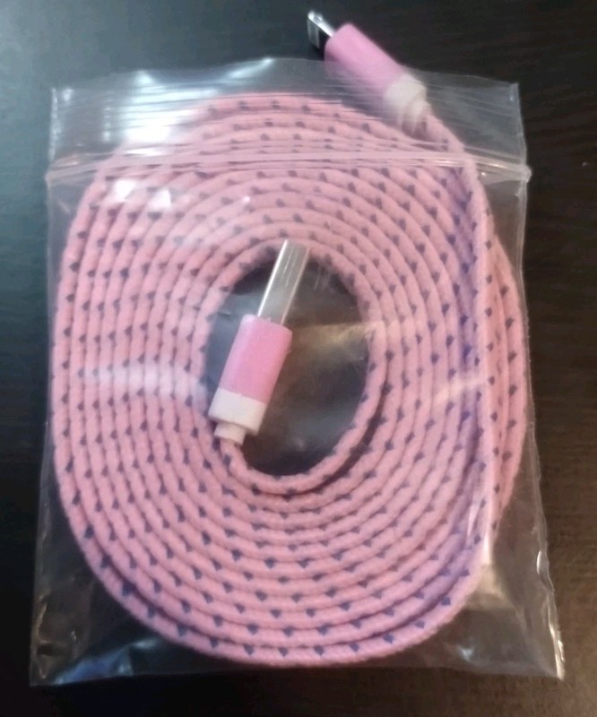 6FT Fabric Braided flat Data Sync Power Charger Cable FOR iPhone 7 6 plus 6s 5c