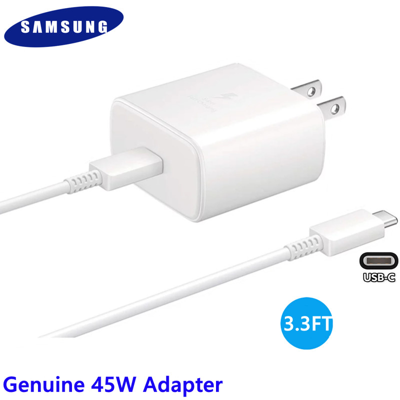 ✅Samsung USB-C Fast Charging Wall Charger - White, 45W w/ 3.3FT Charging Cable✅