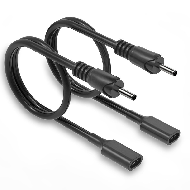 (2Pack 3.28Ft) 3.5mm x 1.35mm USB to DC Adapter Cable, USB-Female Input to DC…