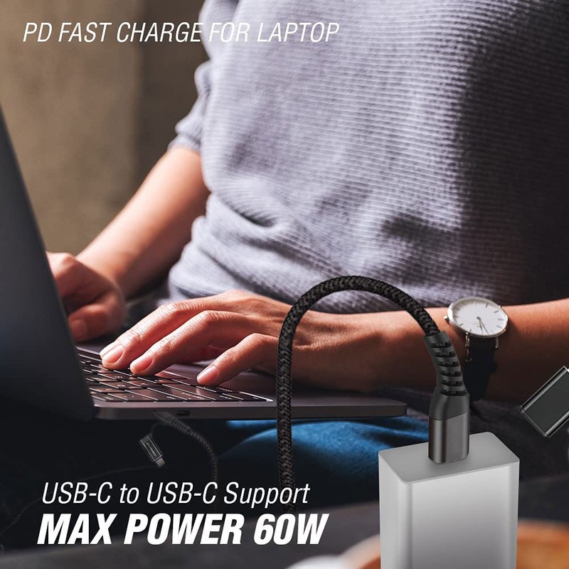 For TCL K33/K32 5G - 4-in-1 USB-C Cable Fast Charger Power Cord [Type-C gallery