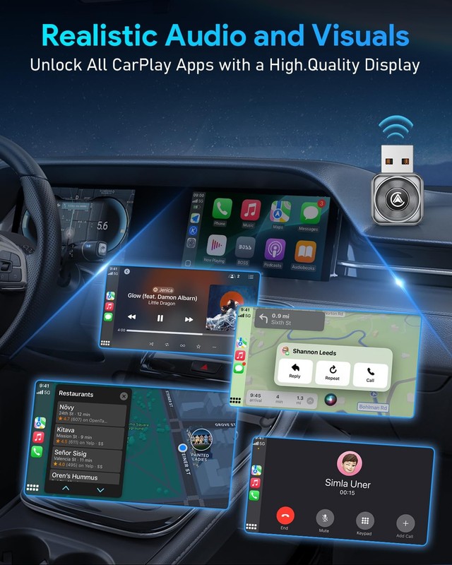 Visoud Wireless CarPlay Adapter iPhone Apple—Ultra Mini(60% Reduced Size),202... gallery