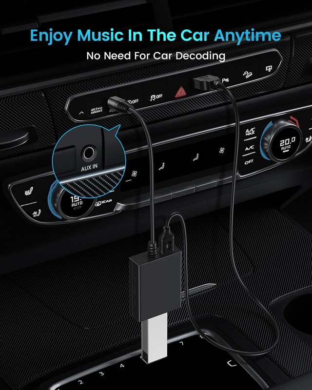 USB to Aux Adapter, 3.5mm Male to USB Female for Car Music Playback gallery
