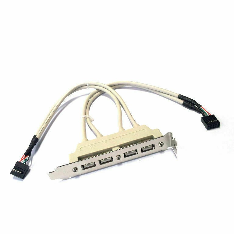 ChenyangPCI 4 USB 2.0 Female Screws to Motherboard 9pin Header cable Bracket gallery