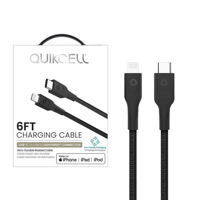 QuickCell USB-C to LLightninng-Connector 6FT gallery