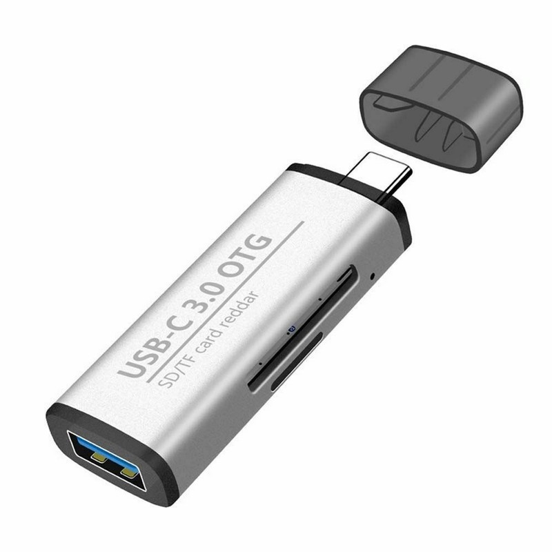 1PCS Multifunctional Type-C Micro USB & USB 3.0 OTG Adapter SD TF Card Reader PC