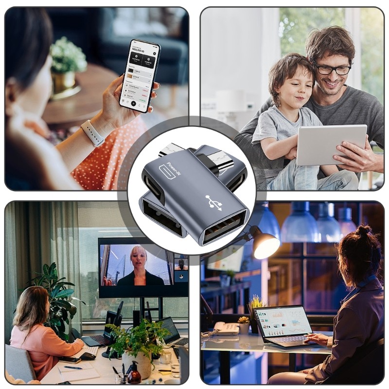 90 Degree Left /Right Angled Converters Micro USB to USB OTG Adapter for Tablets gallery