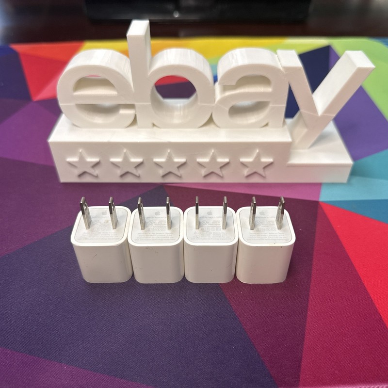 Lot of 4 Original Apple iPhone 5W USB Wall Charger Power Adapter Cube A1385