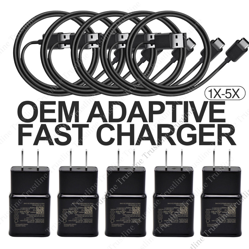 Adapter Fast Charger Type C with Android Charging Cable For Samsung Galaxy Lot gallery