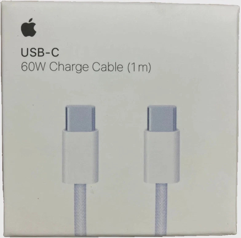 GENUINE Apple 60W USB-C Woven Charge Cable 1M- White New And Sealed