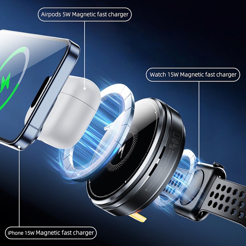 15W Max Wireless Fast Charger Charging Pad for Samsung Phone Buds iPhone AirPods gallery