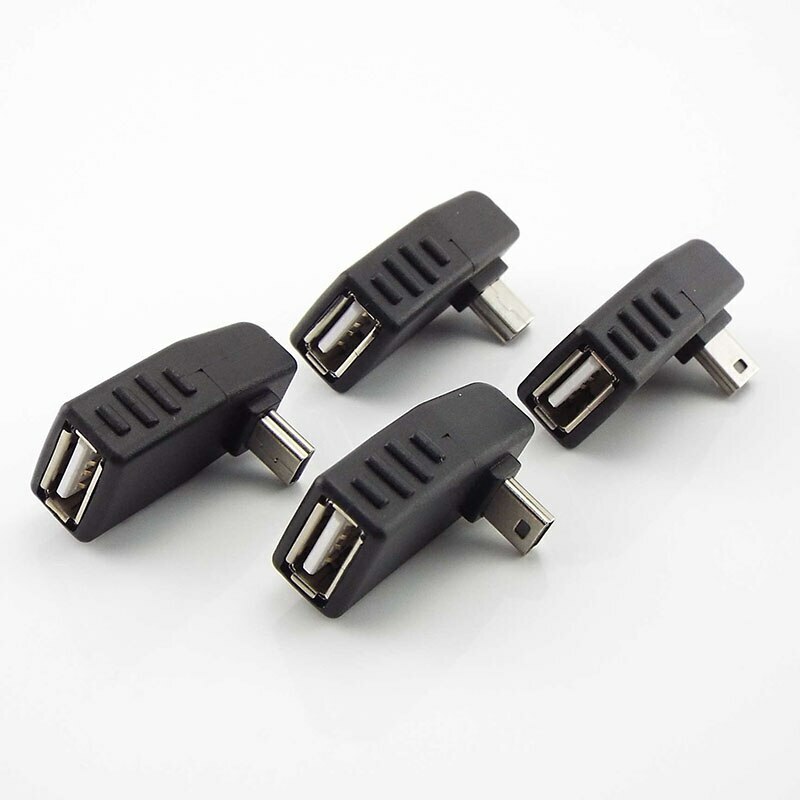 Left/right/down/up angle A Female to 5-pin B Male Mini USB OTG adapter Converter gallery
