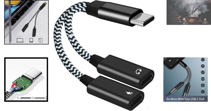 Multi-Function USB C Audio Splitter & Charging Adapter - Ultra-Durable Design gallery