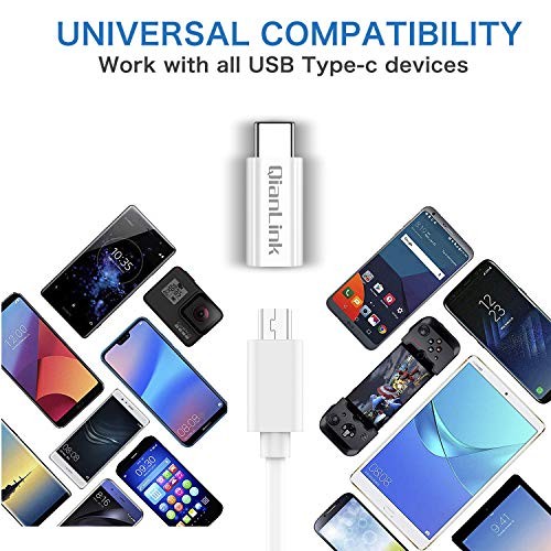 2-Pack Mini USB Female to USB C Male Adapter White gallery