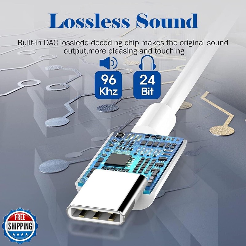 USB C to 3.5mm Headphone Jack Adapter for iPhone 16/16 Pro/15/15 Pro/Pro Max/ gallery