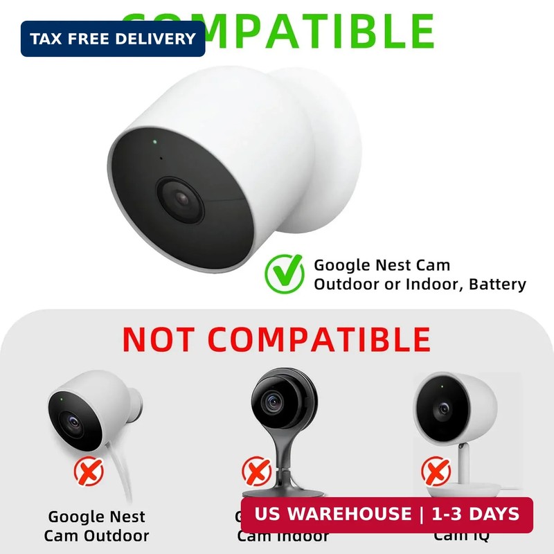 2Pack Power Cable for Google Nest Cam Outdoor or Indoor, Battery(2nd Generation) gallery