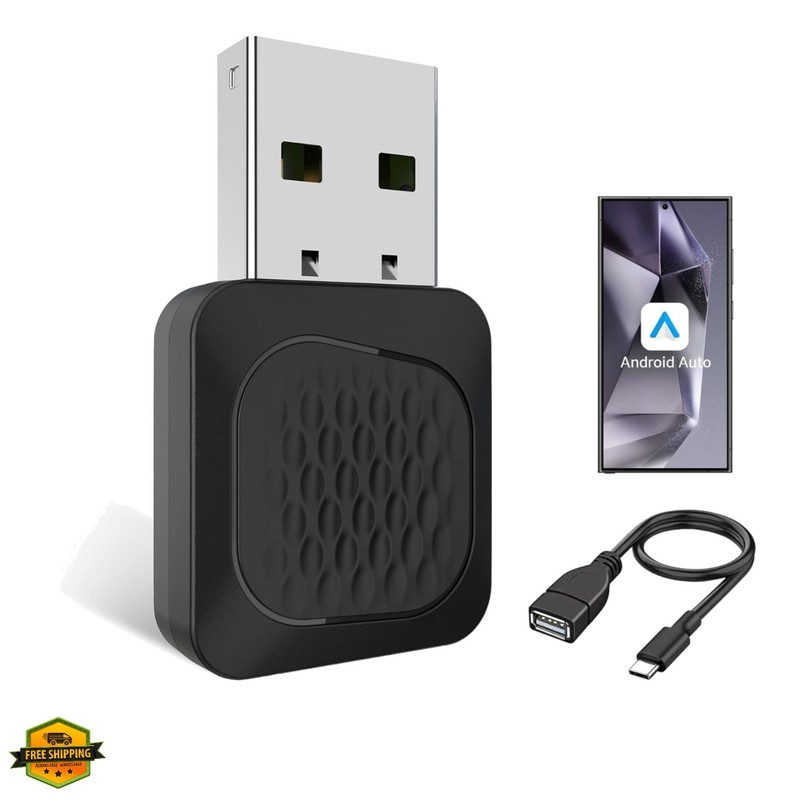 Wireless Android Auto Adapter, Smallest Mini Edition, Converts Wired to Wirel…