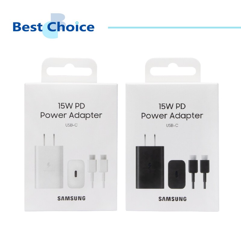 Original Samsung Official 15W PD Power Adapter with Dual Type-C Cable (EP-T1510) gallery