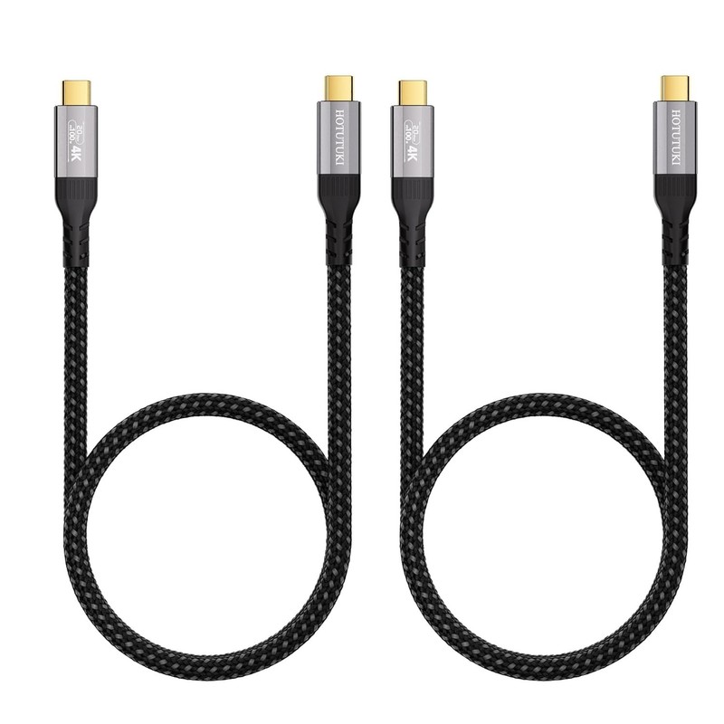 2-Pack Short 2FT usb-c cables,20Gbps Data Charging Cable,100W USB 3.2 Gen 2 H... gallery