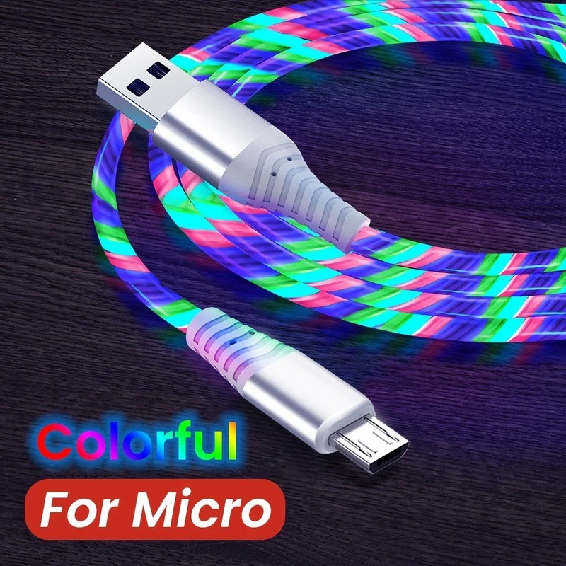 MVQF 5A Fast Charging LED Cable Type C Micro USB Data Cord For Huawei Xiaomi gallery