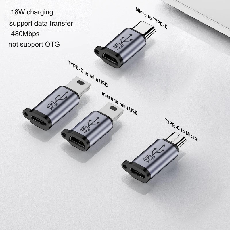 Mini USB MicroUSB Adapter Micro USB to TypeC Mini USB Converter Connector gallery