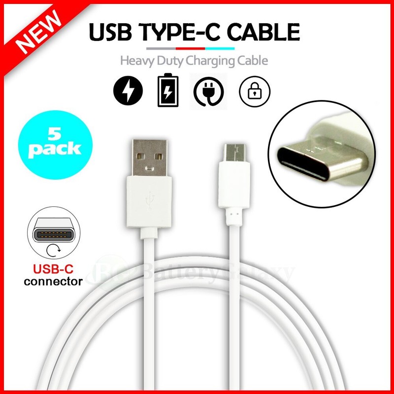 5-Pack 10FT USB Type-C Charger Cable Cord for Samsung Galaxy S22/S22+/S22 Ultra