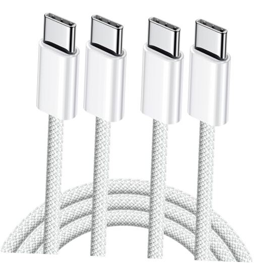 USB C to USB C Cable, 2Pack USBC to USBC Cable 60W Type C Charger C to C 6FT