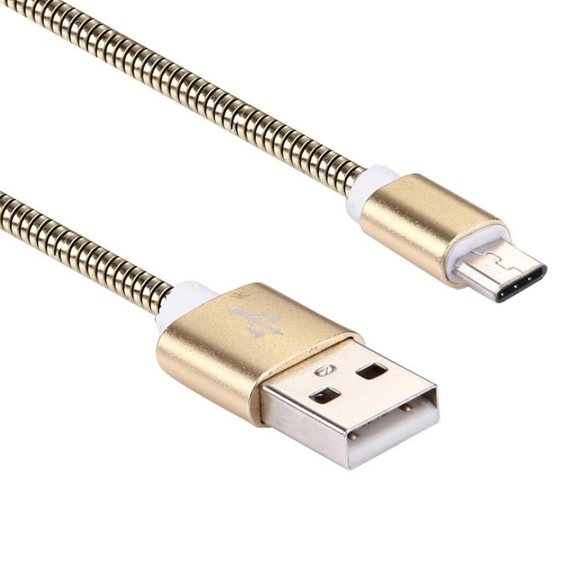 ZEFR ARMORED Steel USB C to USB A (3.3ft/1m) Samsung Google Apple LG (GOLD) gallery