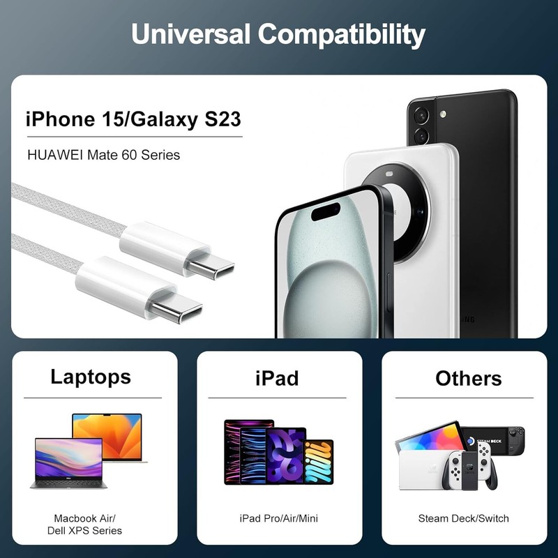 USB C Type C Fast Charger Charging Data Sync Cord For iPhone 15 Pro Max Plus Lot gallery