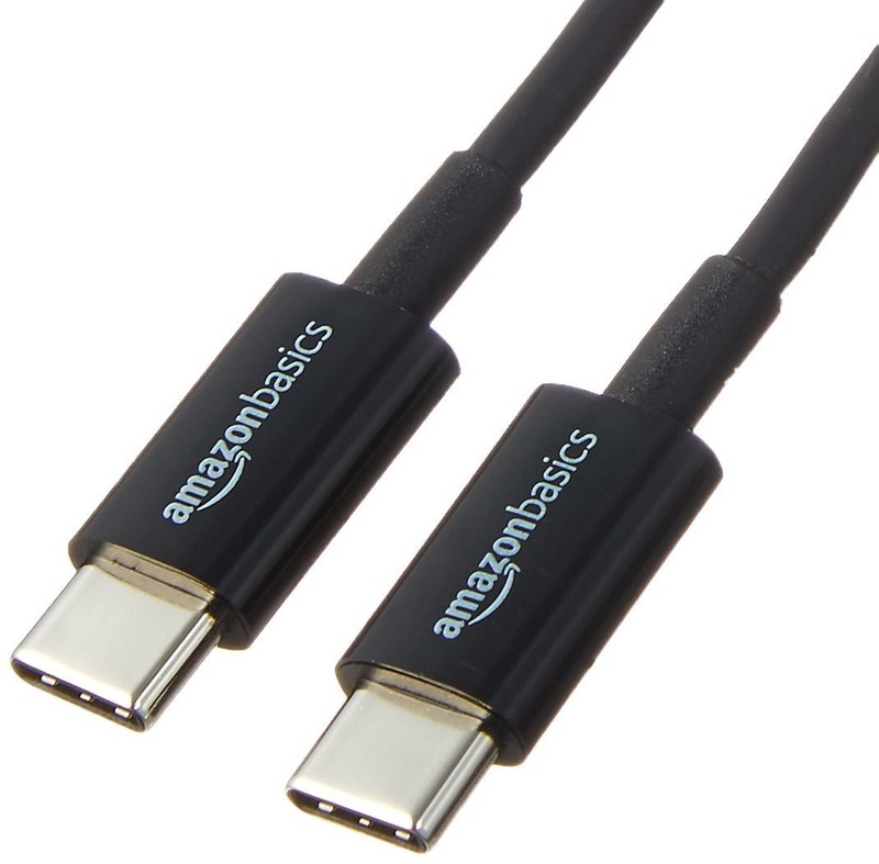 Amazon Basics L6LUC025-CS-R USB-C to USB-C 2.0 Fast Charging Cable 6ft Black