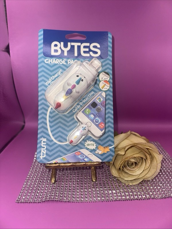 BYTES * Cable Protectors w/wall charger Phone Tablet ** UNICORN 🦄 **