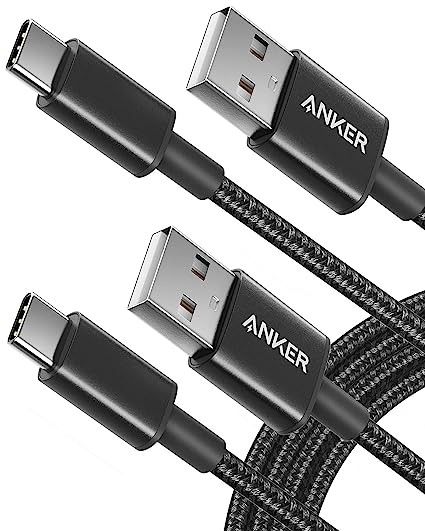 Anker USB C Cable 2-Pack 6ft Premium Nylon USB A to USB C – Scratch & Dent